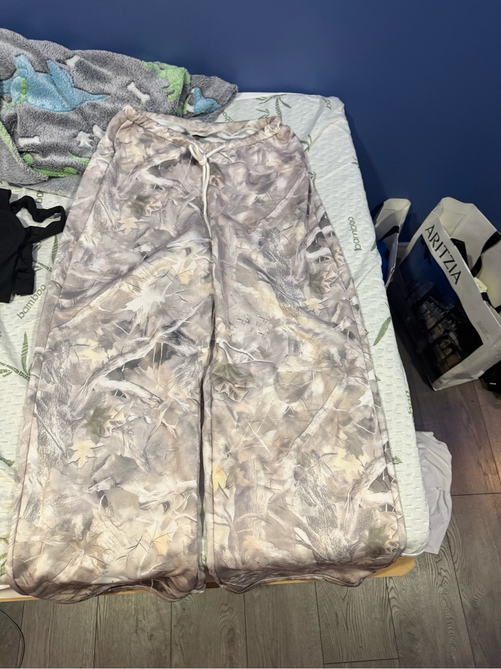 SHEIN Neutral Tie-Dye Wide Leg Pants